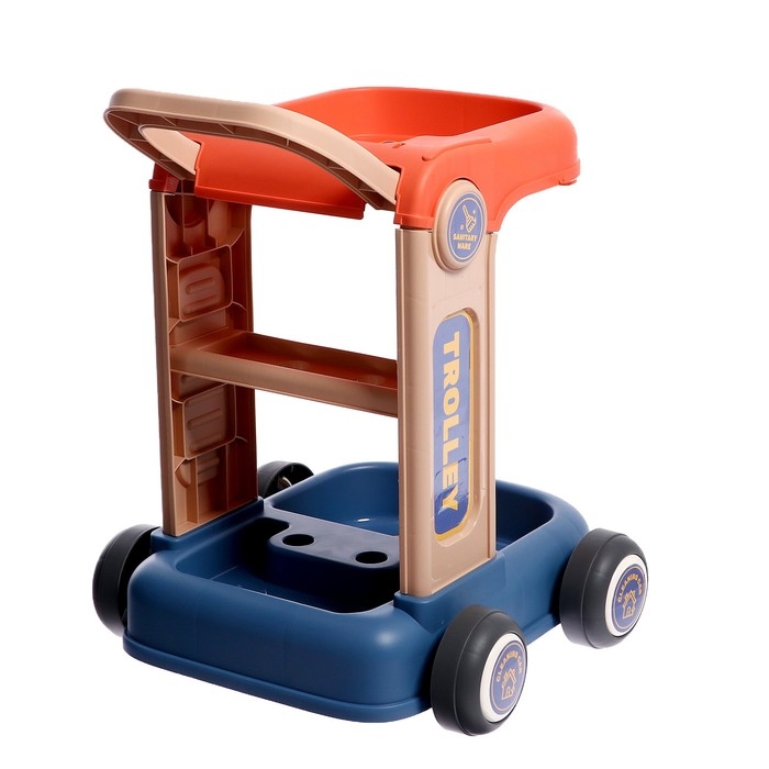 Игровой набор «Уборка» на тележке, с аксессуарами