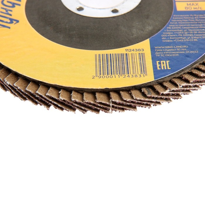 Круг лепестковый торцевой ТУНДРА, 125 х 22 мм, Р40 Круг лепестковый торцевой ТУНДРА, 125 х 22 мм, Р40