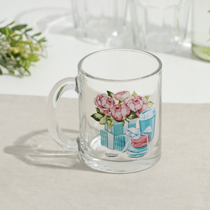 Кружка стеклянная «Чайная. Модные штучки», 320 мл Кружка стеклянная «Чайная. Модные штучки», 320 мл