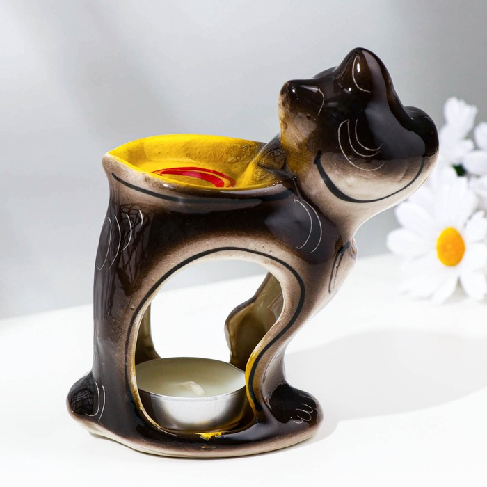 Подсвечник-аромалампа «Хитрый кот», микс Подсвечник-аромалампа «Хитрый кот», микс