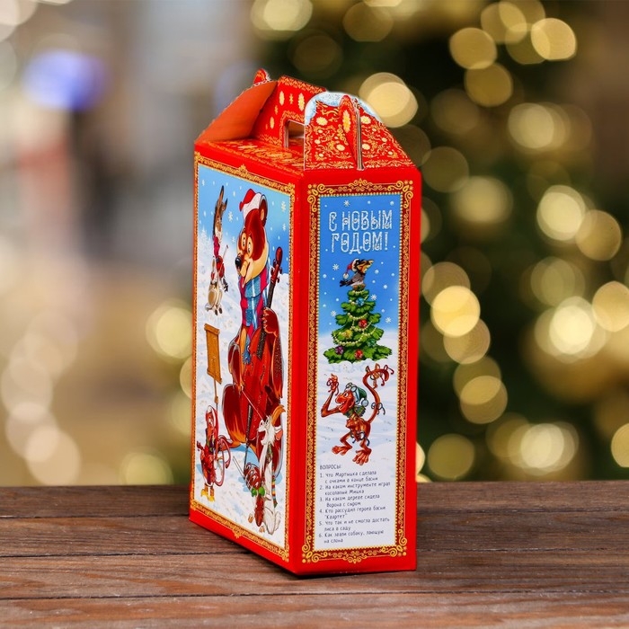 Новый год. Подарочная коробка Новый год. Подарочная коробка "Квартет" 16,8 х 7 х 25 см.