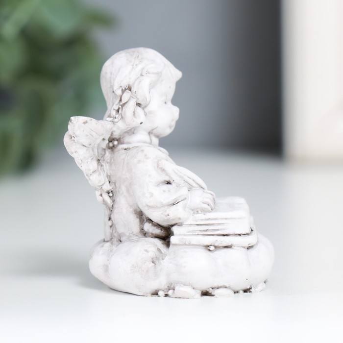 Сувенир полистоун Сувенир полистоун "Белоснежный ангел с книжкой на облаке" МИКС 5х4,5х5,4 см