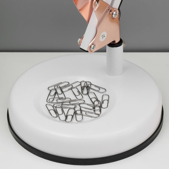 Настольная лампа "Джоел" Е27 40Вт бело-золотой 15х15х63 см RISALUX