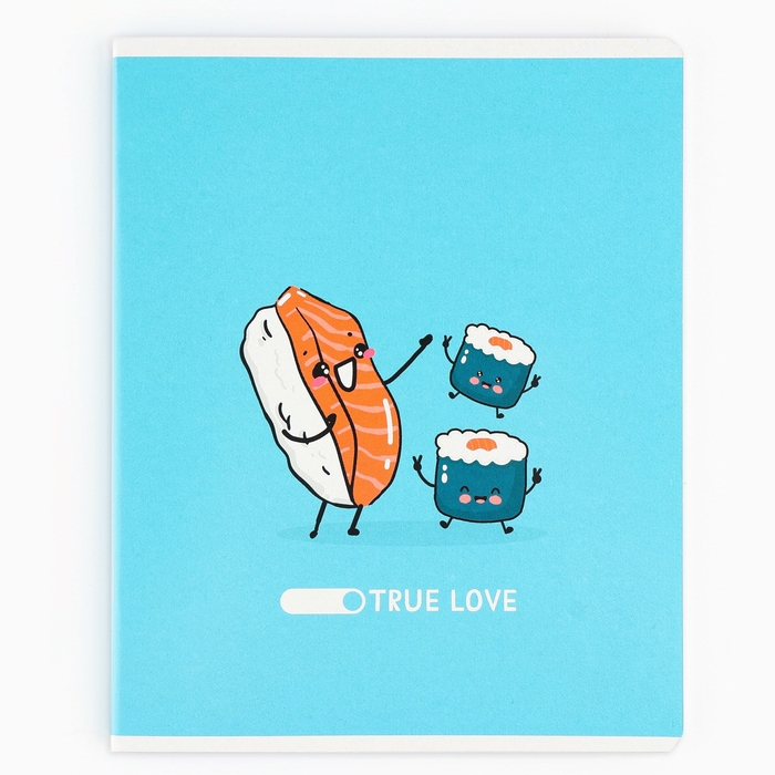 Тетрадь в клетку, 48 листов А5 на скрепке , внутренний блок №1 МИКС «1 сентября: Истинная любовь» ВД лак