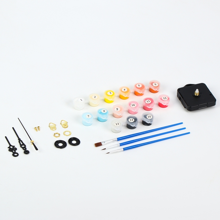 Роспись часов по номерам &laquo;Милые котики&raquo;, 30 х 30 см