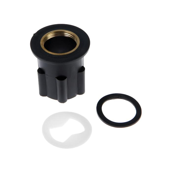 Cмеситель для кухни Cмеситель для кухни "Эверест" B58-071F, двухвентильный, высокий излив, на гайке, хром/черный