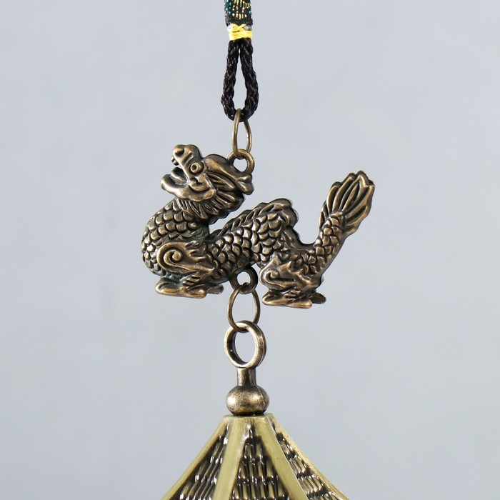 Музыка ветра металл Музыка ветра металл "Дракон и монета" 3 колокольчика 30 см