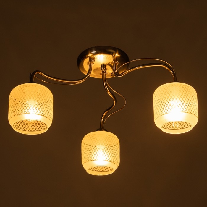 Люстра потолочная Бетти 3х40Вт Е14 Хром 54x54x29 см Люстра потолочная Бетти 3х40Вт Е14 Хром 54x54x29 см