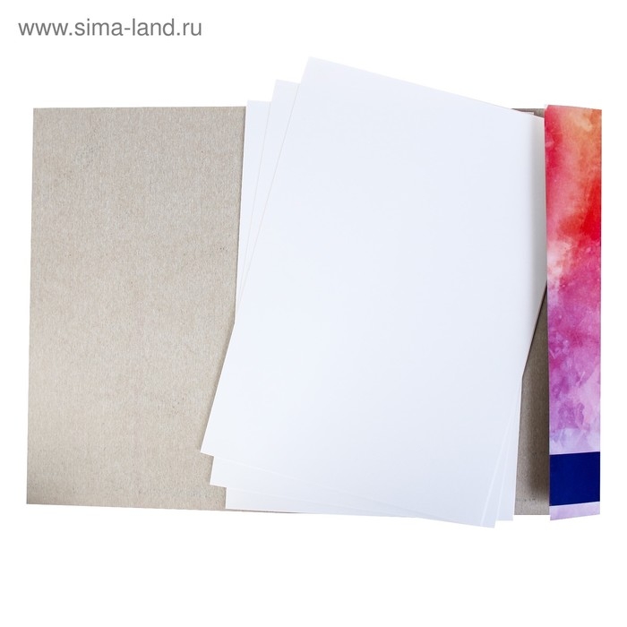 Папка для акварели А3, 10 листов  Папка для акварели А3, 10 листов "Девушка", блок 180 г/м2, рисовальная