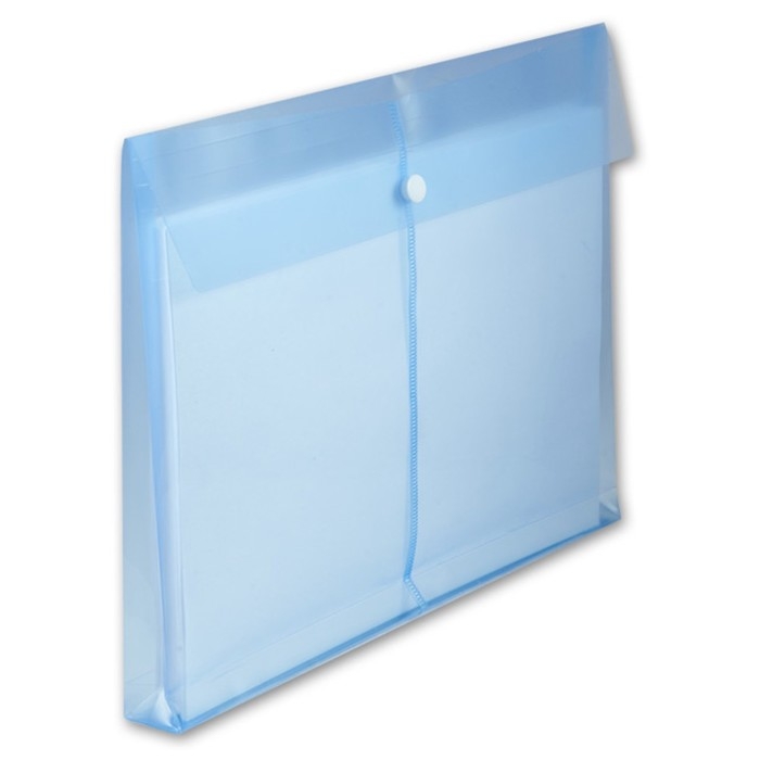 Папка конверт на кнопке А4, 180 мкм, Calligrata, полупрозрачная, с горизонтальным расширением, микс Папка конверт на кнопке А4, 180 мкм, Calligrata, полупрозрачная, с горизонтальным расширением, микс