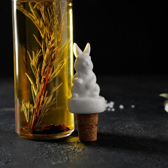 Пробка для бутылки Доляна «Зайка», 10 см Пробка для бутылки Доляна «Зайка», 10 см