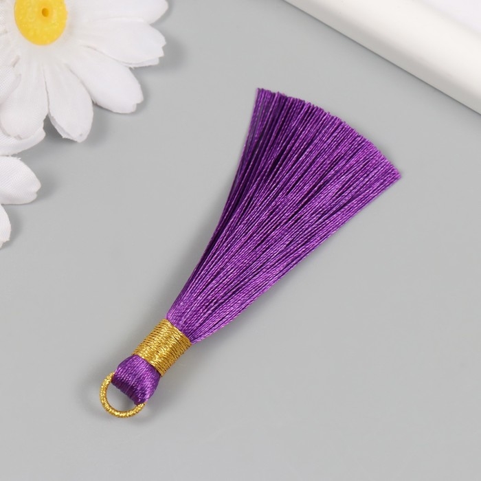 Декор для творчества текстиль Декор для творчества текстиль "Кисть. Оливия" фиолетовый набор 2 шт 8х1,2 см