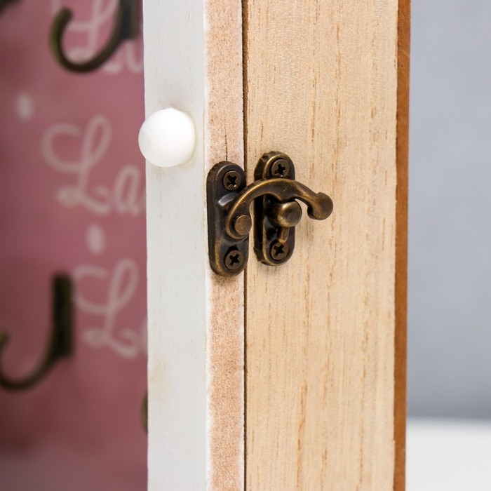 Ключница дерево 6 крючков Ключница дерево 6 крючков "Золотой бант" 25,5х19х6 см