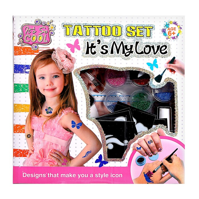Набор для создания блестящих татуировок Набор для создания блестящих татуировок