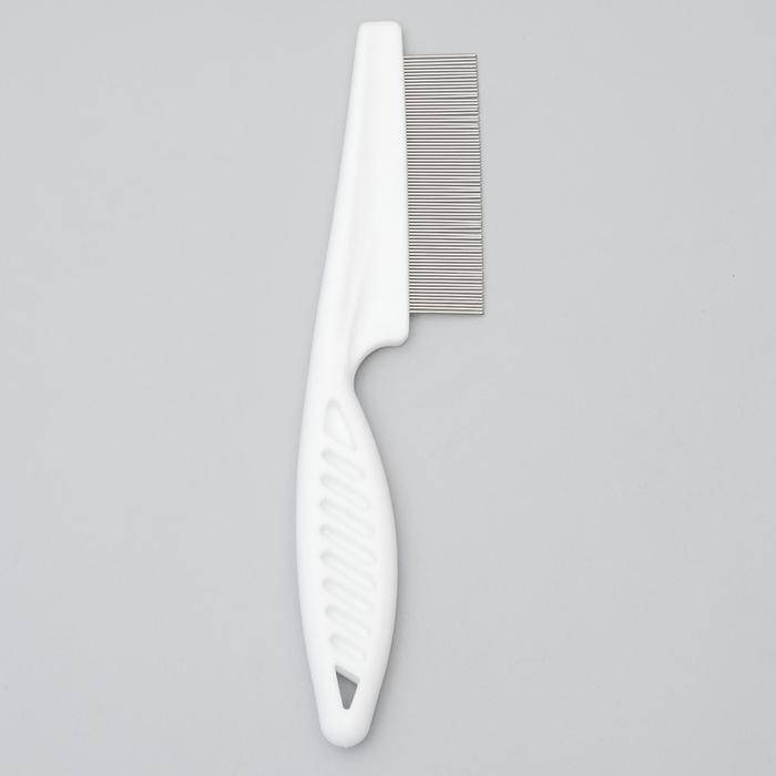 Расчёска с частыми зубьями, 18 см, пластиковая ручка, белая Расчёска с частыми зубьями, 18 см, пластиковая ручка, белая