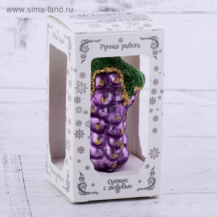 Ёлочное украшение Ёлочное украшение "Виноград" 9 см, микс