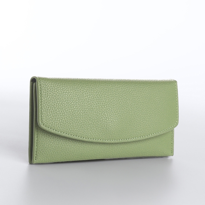 Кошелёк женский на магните, цвет зелёный