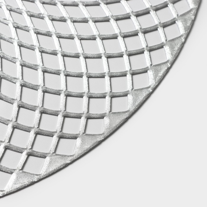 Салфетки сервировочные на стол Доляна «Вира», 4 шт, d=38 см, цвет серебряный Салфетки сервировочные на стол Доляна «Вира», 4 шт, d=38 см, цвет серебряный