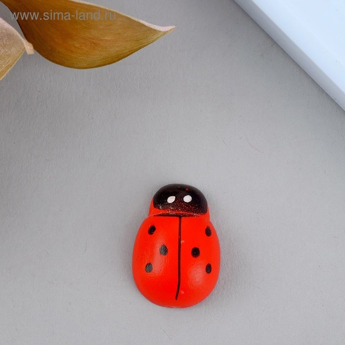 Декор для творчества дерево Декор для творчества дерево "Божьи коровки" (набор 15 шт) 1,3х2,5 см