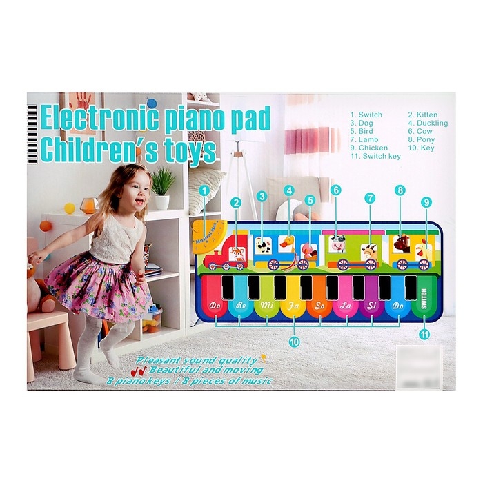 Музыкальный коврик &laquo;Весёлая ферма&raquo;, 100 см