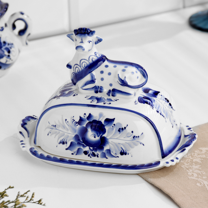 Маслёнка Маслёнка "Коровка", гжель