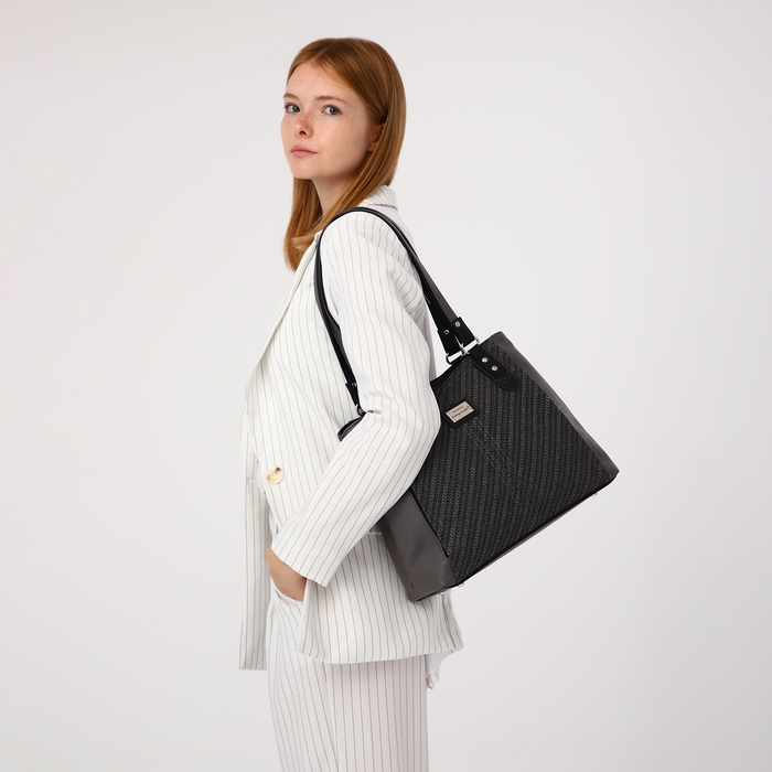 Сумка женская Сумка женская "Золотой Дождь" на молнии, цвет серый