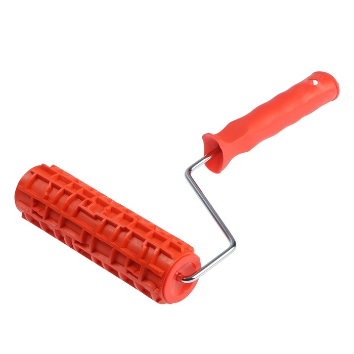 Валик декоративный ТУНДРА, резиновый,  Валик декоративный ТУНДРА, резиновый, "крокодил", рукоятка d=6 мм, 180 мм