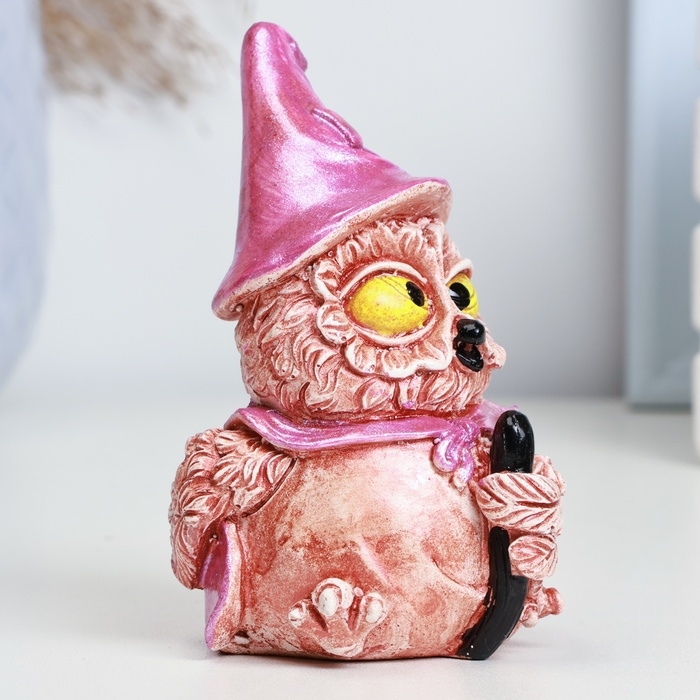 Фигура Фигура "Сова в плаще" красно-коричневая, 11х5см