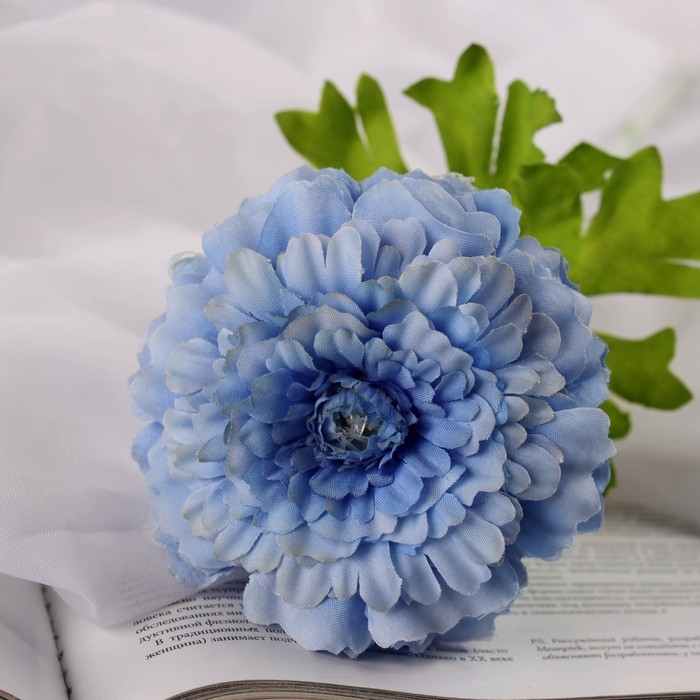 Цветы искусственные  Цветы искусственные "Хризантема люкс" d-9 см,50 см, голубой