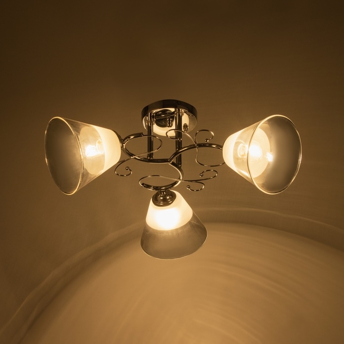 Люстра Люстра "Идрис" 3хЕ27 40Вт хром 48х48х26 см