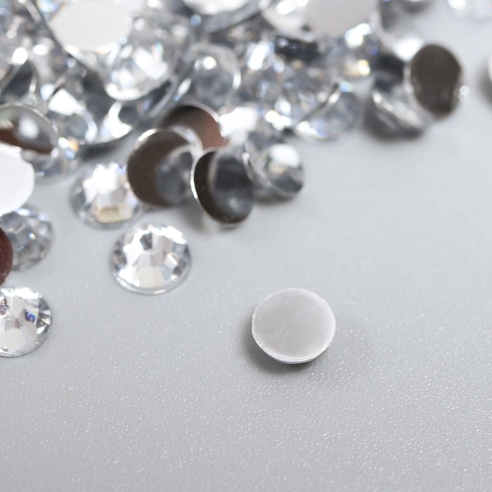 Декор для творчества пластик  Декор для творчества пластик "Стразы круглые. Прозрачные" (набор 200 шт) 0,5х0,5 см