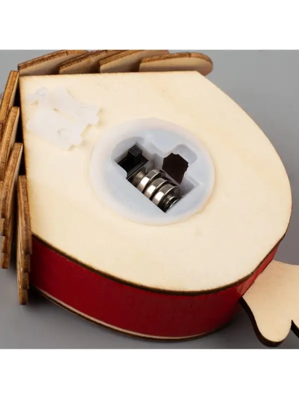 Ёлочная игрушка &laquo;Домик с Дедом Морозом&raquo;, 9&times;8&times;4 см, от батареек, свечение тёплое белое