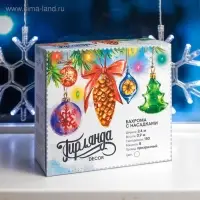 Гирлянда &laquo;Бахрома&raquo; 2.4&times;0.9 м с насадками &laquo;Снежинки&raquo;, IP20, прозрачная нить, 150 LED, свечение белое, 8 режимов, 220 В