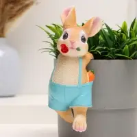 Фигурка для флорариума &laquo;Зайчишка с розой&raquo;, декор на кашпо, 17&times;7&times;7 см