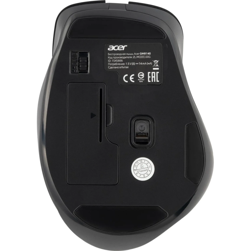 Мышь компьютерная Acer OMR140 black (1600dpi) wireless USB(ZL.MCEEE.00G)