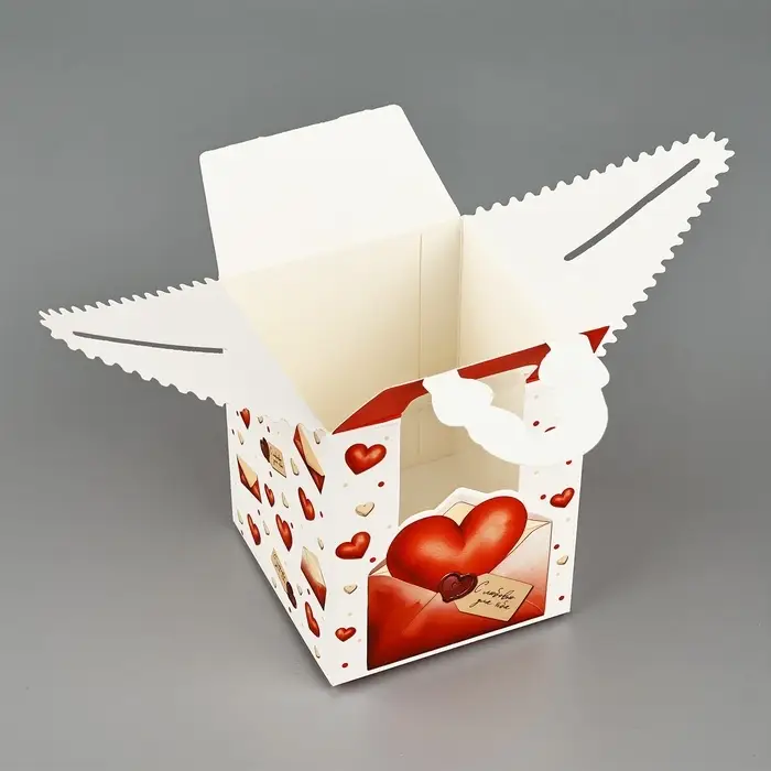 Коробка сборная «Любовное послание» 9 х 11 х 9 см