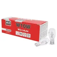 Лампа AVS Vegas 12V. W10W(W2,1x9,5d) BOX 10шт.