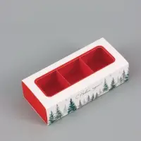 Коробка для 3 конфет &laquo;Акварельный лес&raquo;, 13&times;5&times;3.3 см