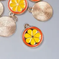 Декор для творчества металл, эмаль "Мандаринка" 1,8х1,5 см Декор для творчества металл, эмаль "Мандаринка" 1,8х1,5 см