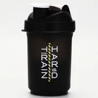 Шейкер спортивный &laquo;Будь смелым&raquo;, чёрный, с чашей под протеин, 500 мл