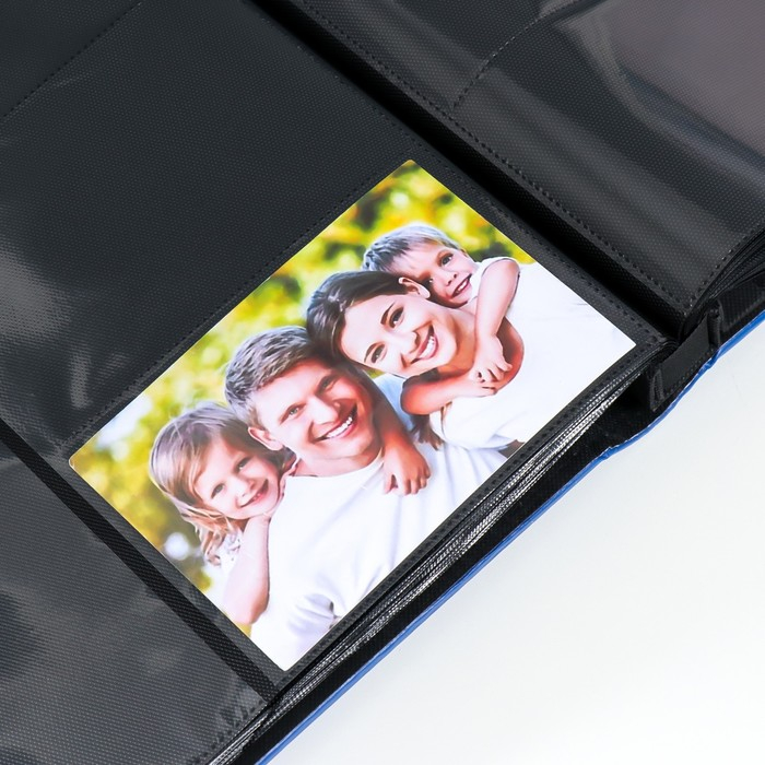 Фотоальбом на 600 фото 10х15 Фотоальбом на 600 фото 10х15 "Гладкость" кожзам, тёмно-синий