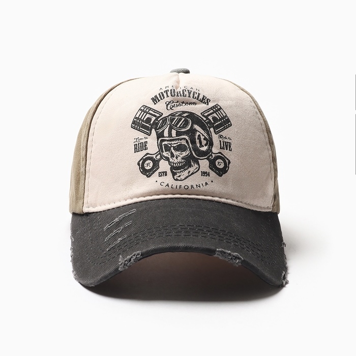 Кепка мужская MINAKU Кепка мужская MINAKU "Motorcycler", цвет хаки, размер 56-58