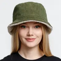 Панама Bucket двусторонняя, хаки с бежевым, размер M/L