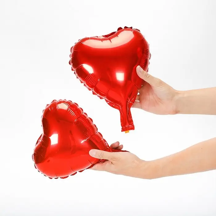 Шар воздушный фольгированный 10 Шар воздушный фольгированный 10" «Сердце», с палочкой, цвет красный