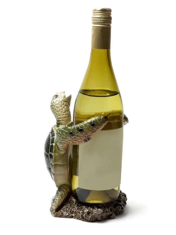 Подставка под бутылку TAKE IT EASY &laquo;Черепаха&raquo;, полистоун, зелёная, 12&times;11&times;19 см