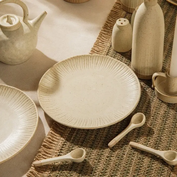 Тарелки SL Home &laquo;Виенто&raquo;, d=23 см, набор 2 шт., керамика, бежевые