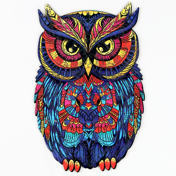 Пазлы деревянные фигурные «Сова», 160 элементов