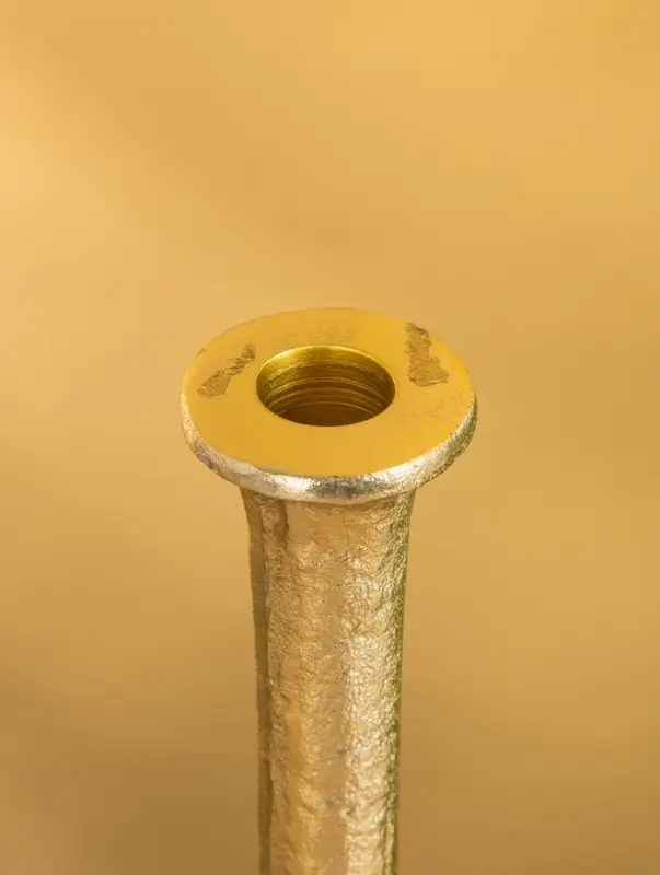 Подсвечник  Подсвечник "Флейта" алюминий 37 см, цв. золото