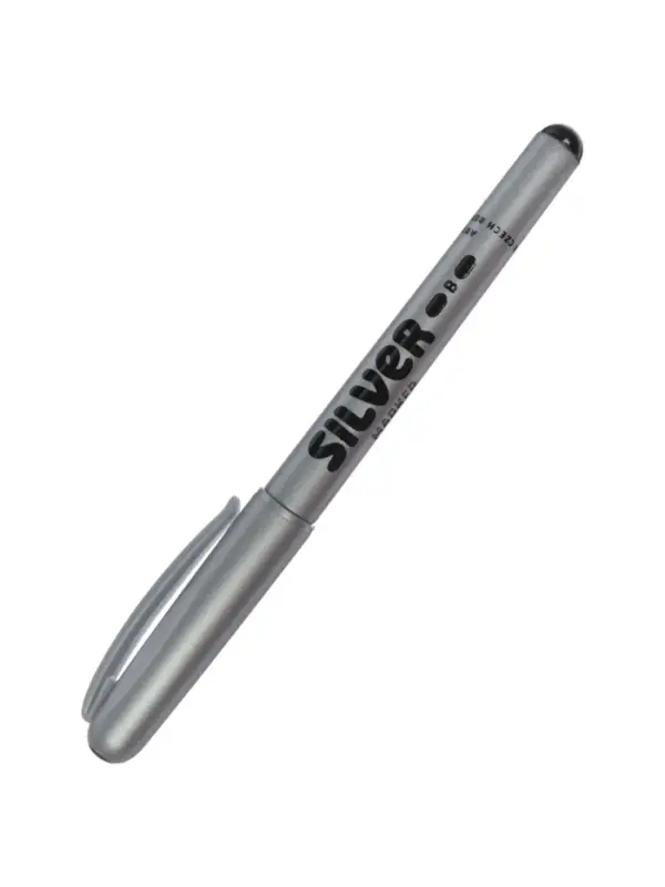 Маркер для декора Centropen 2690, перманентный, узел 3.8 мм, линия 1.5-3.0 мм, серебристый