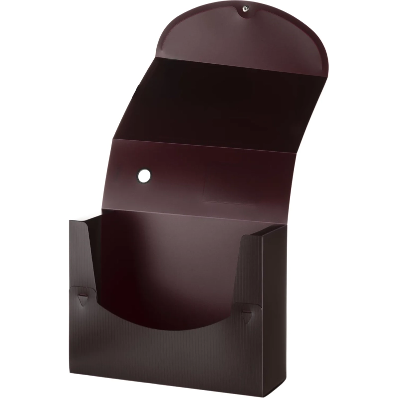 Короб архивный на кнопке Attache&nbsp; 120 мм пластик,бордовый полоска